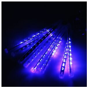 Unbranded (Blue, UK Plug) LED Meteor Shower Rain Lights 50cm Icicle Christmas Tree Fairy O Unbranded (Blue, UK Plug) LED Meteor Shower Rain Lights 50cm Icicle Christmas Tree Fairy O