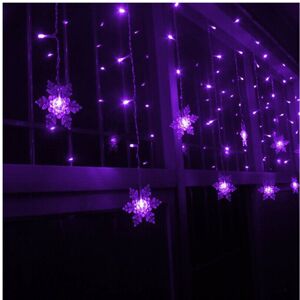 Unbranded (Purple) Christmas LED String Fairy Curtain Lights Twinkling Star Snow Window Pa Unbranded (Purple) Christmas LED String Fairy Curtain Lights Twinkling Star Snow Window Pa