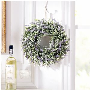 Living And Home (Purple) Hanging Wreath Artificial Lavender Flower Topiary Living And Home (Purple) Hanging Wreath Artificial Lavender Flower Topiary