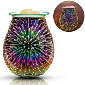 Unbranded Electric Wax Melt Aroma Burner 3D Fireworks Glass Oil Diffuser Lamp Night Lights Unbranded Electric Wax Melt Aroma Burner 3D Fireworks Glass Oil Diffuser Lamp Night Lights