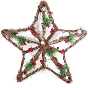 Carousel Home Battery Operated Flashing LED Light Up Woven Wood Star Christmas Decoration Carousel Home Battery Operated Flashing LED Light Up Woven Wood Star Christmas Decoration