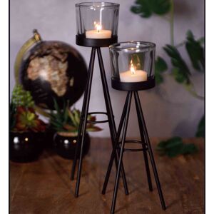 URBN Living 2 Metal Tea Light Candle Stick Stand Glass Holder Set URBN Living 2 Metal Tea Light Candle Stick Stand Glass Holder Set