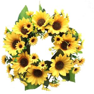 Unbranded (Green) Artificial Sunflower Wreath Home Party Flowers Unbranded (Green) Artificial Sunflower Wreath Home Party Flowers