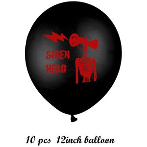 Unbranded (10pcs-Blcak Balloon) Siren Head Cat Horror Theme Party Balloon Banner Unbranded (10pcs-Blcak Balloon) Siren Head Cat Horror Theme Party Balloon Banner