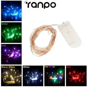 Ranpo (Pink, 2M 20LEDs) 1-3M LED String Lights Fairy Battery Operated Garlands Christm Ranpo (Pink, 2M 20LEDs) 1-3M LED String Lights Fairy Battery Operated Garlands Christm