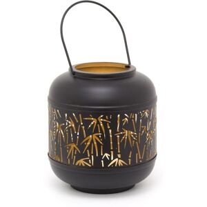 Carousel 22cm Bamboo Design Black Metal Hurricane Candle Lantern Decorative Candle Hold Carousel 22cm Bamboo Design Black Metal Hurricane Candle Lantern Decorative Candle Hold