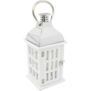 Carousel Home White Wooden Candle Lantern 39cm Hurricane Lantern Candle Holders for Home Gar Carousel Home White Wooden Candle Lantern 39cm Hurricane Lantern Candle Holders for Home Gar