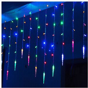 Unbranded (Multi-Coloured) 3.5M 96 LED Icicle Hanging Curtain Window Light Fairy String Xm Unbranded (Multi-Coloured) 3.5M 96 LED Icicle Hanging Curtain Window Light Fairy String Xm