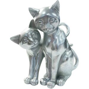 Lesser & Pavey Silver Cat Ornament Metallic Finish Twin Cats Figurine Home Decor Pet Figure Lesser & Pavey Silver Cat Ornament Metallic Finish Twin Cats Figurine Home Decor Pet Figure
