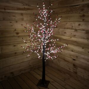 Snow Time 150cm 5ft Christmas Lit Black Twig Tree Red Berry 500 Warm White LED Snow Time 150cm 5ft Christmas Lit Black Twig Tree Red Berry 500 Warm White LED