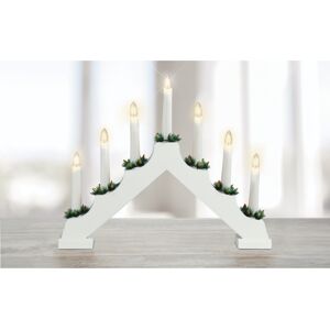GEEZY 7 LED White Wooden Pre-Lit Christmas Candle Bridge Arch Window Decor Xmas GEEZY 7 LED White Wooden Pre-Lit Christmas Candle Bridge Arch Window Decor Xmas