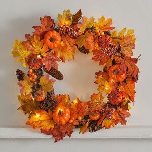 Living And Home (Pine Cone 60CM) Christmas Halloween Garland Artificial Maple Pumpkin Berry Wrea Living And Home (Pine Cone 60CM) Christmas Halloween Garland Artificial Maple Pumpkin Berry Wrea
