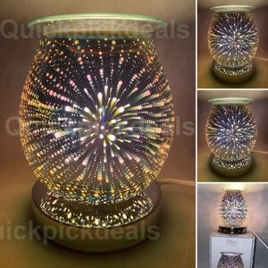 Lesser & Pavey Starburst Wax Melter LED Touch Aroma 17cm Goblet Lamp Oil Burner Lesser & Pavey Starburst Wax Melter LED Touch Aroma 17cm Goblet Lamp Oil Burner