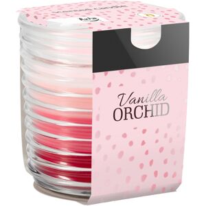 URBN Living (Vanilla Orchid) Tri-Colour Scented Candle In Ribbed Glass Jar URBN Living (Vanilla Orchid) Tri-Colour Scented Candle In Ribbed Glass Jar