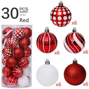 Unbranded (Red) Christmas Tree 30pc Balls Baubles Xmas Party Glitter Hanging Home Decor Or Unbranded (Red) Christmas Tree 30pc Balls Baubles Xmas Party Glitter Hanging Home Decor Or