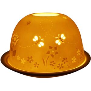 Nordic Lights Bees & Flowers Bone Porcelain Candle Shade Tea Light Holder Gift Nordic Lights Bees & Flowers Bone Porcelain Candle Shade Tea Light Holder Gift