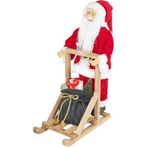 URBN Living (Green) Christmas Santa Claus Standing On a Sleigh Figurine Xmas Tree Decoration URBN Living (Green) Christmas Santa Claus Standing On a Sleigh Figurine Xmas Tree Decoration