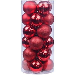 Brand New (Red) Christmas Xmas Tree Balls Decorations Baubles Birthday Wedding Decor 24PCS Brand New (Red) Christmas Xmas Tree Balls Decorations Baubles Birthday Wedding Decor 24PCS