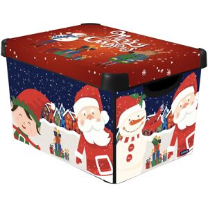 Curver Merry Christmas Santa Claus & Little Helper Elf IML Print Storage Box wit Curver Merry Christmas Santa Claus & Little Helper Elf IML Print Storage Box wit