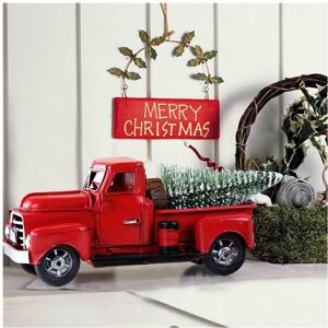 Unbranded Christmas Decor Vintage Metal Classic Rustic Pickup Red Truck Tree Home Office Unbranded Christmas Decor Vintage Metal Classic Rustic Pickup Red Truck Tree Home Office