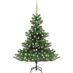 vidaXL Nordmann Fir Artificial Christmas Tree LED&Ball Set Green Xmas Tree vidaXL Nordmann Fir Artificial Christmas Tree LED&Ball Set Green Xmas Tree
