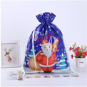 Unbranded (Large Blue 51*39cm/20.1*15.3in, 10Pcs) Large Christmas Sacks Reusable Drawstrin Unbranded (Large Blue 51*39cm/20.1*15.3in, 10Pcs) Large Christmas Sacks Reusable Drawstrin