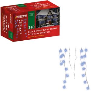 The Christmas Workshop 78620 240 Blue & White LED Icicle Chaser Lights The Christmas Workshop 78620 240 Blue & White LED Icicle Chaser Lights