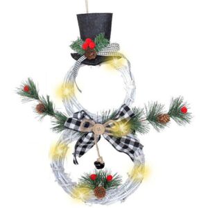 Unbranded (Black White Grid) Snowman Christmas Xmas Door Window Decor Wreath Hanging Wall Unbranded (Black White Grid) Snowman Christmas Xmas Door Window Decor Wreath Hanging Wall