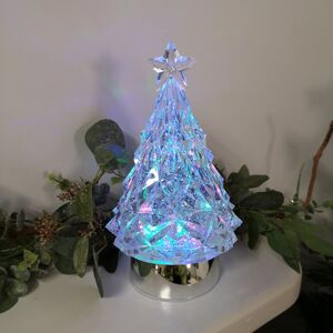 Snow Time 23cm Battery Operated Christmas Water Spinner Tree with Warm White or Colour LED Snow Time 23cm Battery Operated Christmas Water Spinner Tree with Warm White or Colour LED