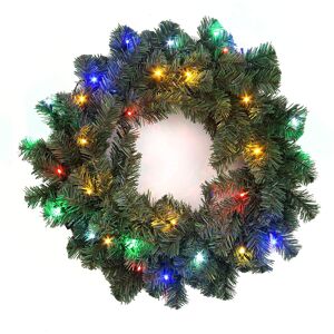 Garden Store Direct (Wreath, Green with Multicoloured LEDS) Christmas Garlands and Wreaths - Many St Garden Store Direct (Wreath, Green with Multicoloured LEDS) Christmas Garlands and Wreaths - Many St