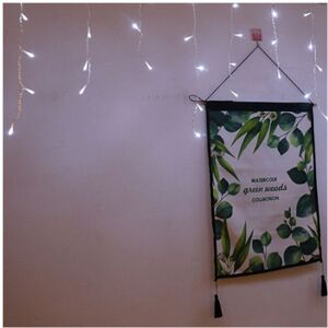 Unbranded (White, 13FT=4M 96LED) 13-130ft Curtain Icicle Lights LED Fairy Christmas Indoor Unbranded (White, 13FT=4M 96LED) 13-130ft Curtain Icicle Lights LED Fairy Christmas Indoor