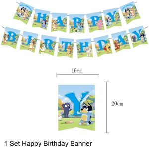 Unbranded (1Set- Happy Birthday Banner) Bluey Theme Kids Birthday Party Supplies Decor Pla Unbranded (1Set- Happy Birthday Banner) Bluey Theme Kids Birthday Party Supplies Decor Pla