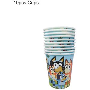 Unbranded (10pcs-Cups) Bluey Theme Kids Birthday Party Supplies Decor Plate Tablecloth Ban Unbranded (10pcs-Cups) Bluey Theme Kids Birthday Party Supplies Decor Plate Tablecloth Ban