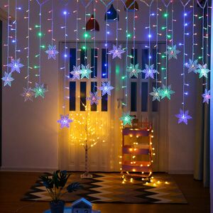 Unbranded (Colorful, UK) 96LED Snowflake Fairy String Lights Curtain Window 8 Modes Christ Unbranded (Colorful, UK) 96LED Snowflake Fairy String Lights Curtain Window 8 Modes Christ