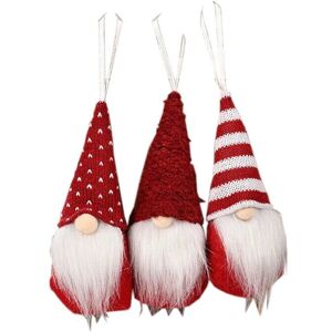 Unbranded (Red Set) 3X Christmas Tree Hanging Gnome Plush Gonk Santa Doll Pendants Xmas De Unbranded (Red Set) 3X Christmas Tree Hanging Gnome Plush Gonk Santa Doll Pendants Xmas De