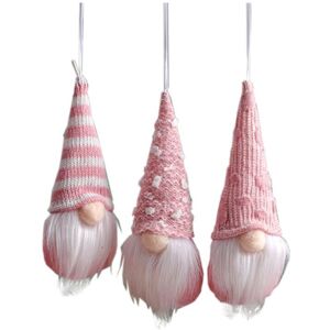 Unbranded (Pink Set) 3X Christmas Tree Hanging Gnome Plush Gonk Santa Doll Pendants Xmas D Unbranded (Pink Set) 3X Christmas Tree Hanging Gnome Plush Gonk Santa Doll Pendants Xmas D