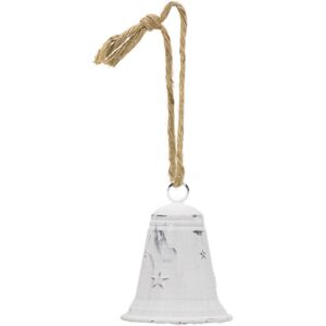 Carousel Home White Metal Christmas Bell Rustic Tree Decorations Embossed Xmas Hanging Bell Carousel Home White Metal Christmas Bell Rustic Tree Decorations Embossed Xmas Hanging Bell