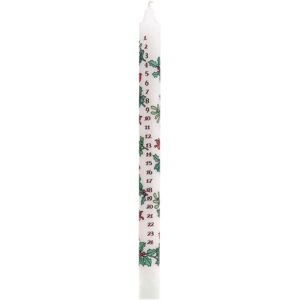 Carousel Home CA3 Traditional Countdown to Christmas Advent Dinner Candle - Holly And The Ivy Carousel Home CA3 Traditional Countdown to Christmas Advent Dinner Candle - Holly And The Ivy
