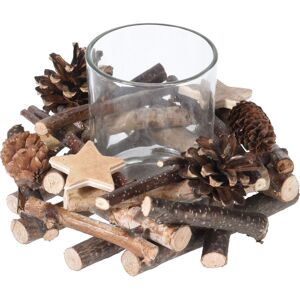 Carousel Home Rustic Wooden Glass Festive Christmas Tealight Candle Holder Decoration Centerpi Carousel Home Rustic Wooden Glass Festive Christmas Tealight Candle Holder Decoration Centerpi