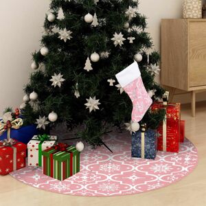 VidaXL Pink Luxury Christmas Tree Skirt with Sock - Christmas Tree Base Mat VidaXL Pink Luxury Christmas Tree Skirt with Sock - Christmas Tree Base Mat