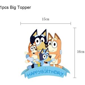Unbranded (1pcs-Big Topper) Bluey Theme Birthday Party Disposable Tableware Balloon Banner Unbranded (1pcs-Big Topper) Bluey Theme Birthday Party Disposable Tableware Balloon Banner