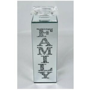 Biznest FAMILY Crushed Diamond Crystal Free Standing Tealight Candle Holder Biznest FAMILY Crushed Diamond Crystal Free Standing Tealight Candle Holder