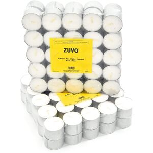 Zuvo Tea Light Candles 8 Hour Burn 50 Pack Long-Lasting Unscented Tealights Zuvo Tea Light Candles 8 Hour Burn 50 Pack Long-Lasting Unscented Tealights