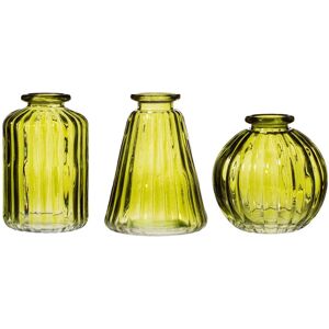 Sass & Belle Olive Green Glass Bud Vases (Set Of 3) Sass & Belle Olive Green Glass Bud Vases (Set Of 3)