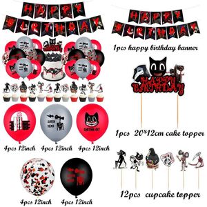 Unbranded (Set 1-34pcs) Siren Head Cartoon Cat Horror Theme Birthday Party Balloon Banner Unbranded (Set 1-34pcs) Siren Head Cartoon Cat Horror Theme Birthday Party Balloon Banner