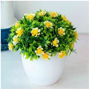 Unbranded (Yellow) Artificial Flowers With Pot Fake Flower False Plants Home Outdoor Garde Unbranded (Yellow) Artificial Flowers With Pot Fake Flower False Plants Home Outdoor Garde