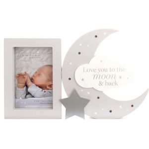 WIDDOP and Co. Widdop Bambino Nursery Decor Light Up Moon and Star Design Photo Frame WIDDOP and Co. Widdop Bambino Nursery Decor Light Up Moon and Star Design Photo Frame