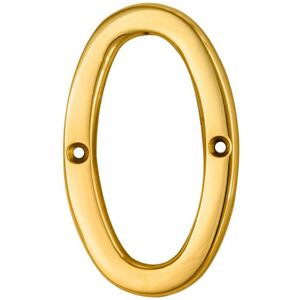 Loops Polished Brass Door Number 0 75mm Height 4mm Depth House Numeral Plaque Loops Polished Brass Door Number 0 75mm Height 4mm Depth House Numeral Plaque