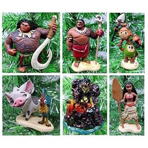 Disney Moana Christmas Ornament Set Featuring Moana, Maui, Pua, HEI HEI Disney Moana Christmas Ornament Set Featuring Moana, Maui, Pua, HEI HEI