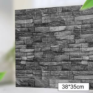 GreenZech (Retro Black Brick) 5Pcs 3D Soft Tile Brick Wall Sticker Self-adhesive Waterproo GreenZech (Retro Black Brick) 5Pcs 3D Soft Tile Brick Wall Sticker Self-adhesive Waterproo